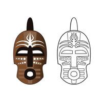 congoleño máscara diseño ilustración vector