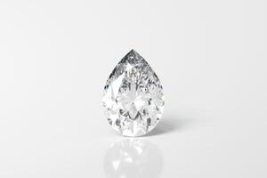 Pear Diamond isolated on white background 3d rendering photo