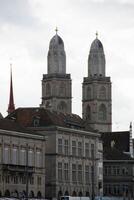 Scenic summer view of the Old Town architecture of Zurich photo