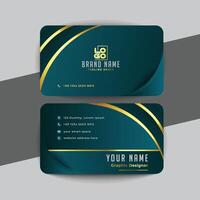 luxury golden business card template design set vector