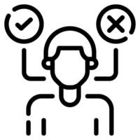 Decision Maker icon illustration for uiux vector