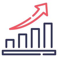 Growth Chart icon illustration for uiux vector