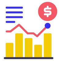 Market Analysis icon illustration for uiux vector