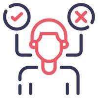 Decision Maker icon illustration for uiux vector