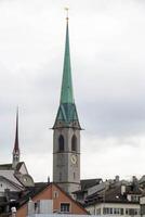 Scenic summer view of the Old Town architecture of Zurich photo