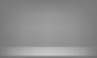 Realistic grey studio wall background. Room in the 3d. Space for selling products on the website. Empty room with spotlight effect. illustration. vector