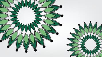 verde color mandala en blanco antecedentes. diseño para tarjeta, fondo, invitación tarjeta, póster, bandera vector