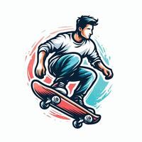 Man playing skateboard Design vector