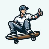 Man playing skateboard Design vector