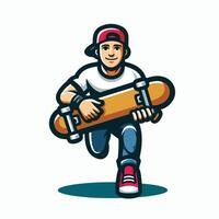 Man playing skateboard Design vector