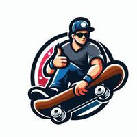 Man playing skateboard Design vector