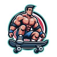 Man playing skateboard Design vector