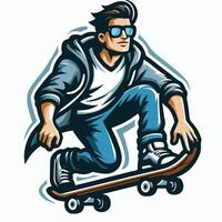 Man playing skateboard Design vector