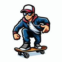 Man playing skateboard Design vector