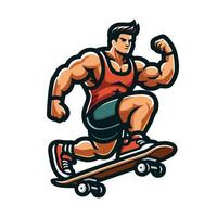 Man playing skateboard Design vector