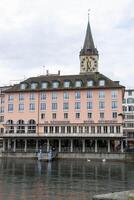 Scenic summer view of the Old Town architecture of Zurich photo