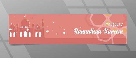 ramadhan kareen bandera diseño vector