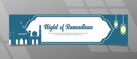 Ramadhan kareen banner design vector