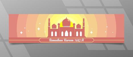 ramadhan kareen bandera diseño vector