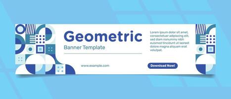 Geometric Blue Banner Design vector