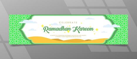 ramadhan kareen bandera diseño vector