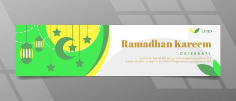 ramadhan kareen bandera diseño vector