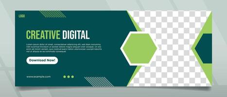 Creative and Simple Modern Style Banner Design vector