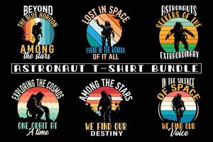 Astronaut t-shirt design , Astronaut Graphic Design for T-shirt bundle vector
