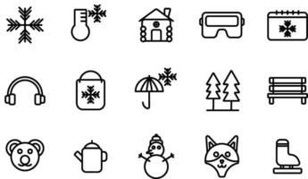 Line icon design with black winter theme vector