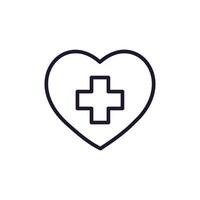 Medical Cross Isolated Outline Sign for Websites and Apps vector