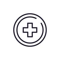 Medical Cross Isolated Image for Infographics vector