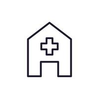 Medical Cross Isolated Outline Image for Websites and Apps vector
