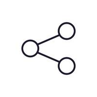 Share and Link Line Icon for Websites vector