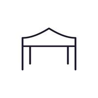 Camping Tent Isolated Line Icon for Design vector