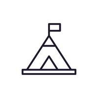 Camping Tent Isolated Simple Icon for Websites and Apps vector