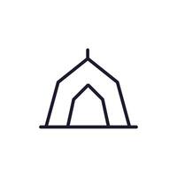 Camping Tent Isolated Outline Symbol for Websites and Apps vector