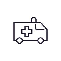 Medical Cross Isolated Outline Picture for Websites and Apps vector