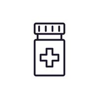 Medical Cross Isolated Outline Icon for Infographic, Banners, Books vector