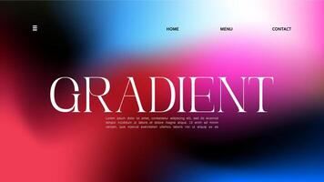 Background black gradient abstract landing page design. illustration. Blend the colors of the liquid banner. vector