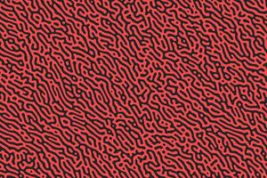 A retro-inspired decor with an organic maze of rounded, red lines and shapes, perfect for a trendy background or wallpaper vector