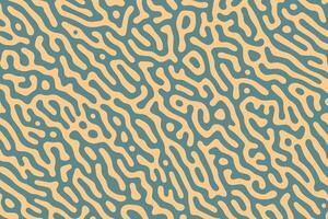 Teal and beige intertwine in a seamless, rounded maze pattern, creating a geometric decor piece that's both trendy and fun vector