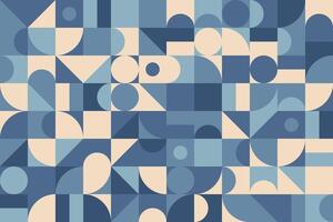 Elegant and modern geometric pattern in soft blues and creams, perfect for sophisticated design backdrops vector