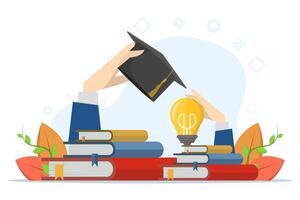 concept of learning, Education and Personal Development. Different people are involved in the educational process. training, seminars, back to school, online courses. reading books, knowledge, study. vector