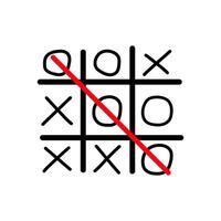 The tic-tac-toe game. vector