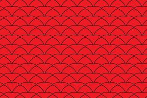 simple abstract black color flower pattern on red background the red background of the pattern vector