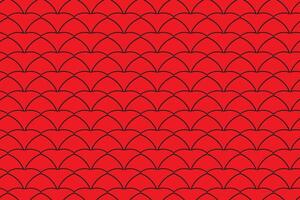 simple abstract black color flower pattern on red background the red background of the pattern vector