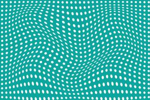 simple abstract small white color polka dot wavy pattern on seagreen background vector
