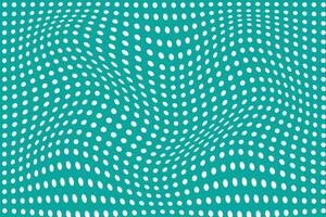 simple abstract small white color polka dot wavy pattern on seagreen background vector