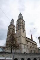 Scenic summer view of the Old Town architecture of Zurich photo