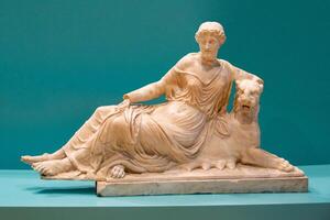 Ancient roman marble statue. Antique sculpture. High quality photo